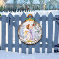 Little Christmas Angel Door Hanger Art