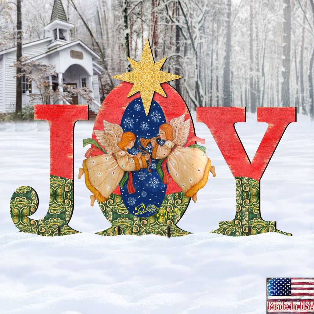 JOY w/ Musical Angels & Star of Bethlehem Outdoor Art