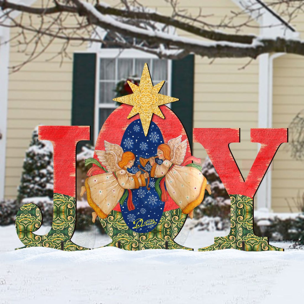 JOY w/ Musical Angels & Star of Bethlehem Outdoor Art