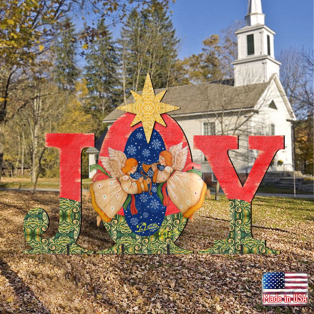 JOY w/ Musical Angels & Star of Bethlehem Outdoor Art