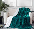 Emerald Mermaid Plush Sherpa Blanket