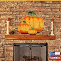 Stacking Pumpkins Halloween Door Decor by G. DeBrekht - Thanksgiving Halloween Decor - 8158414-2H