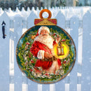 Vintage Santa Clause Wood outdoor/indoor wood sign on a white picket fence