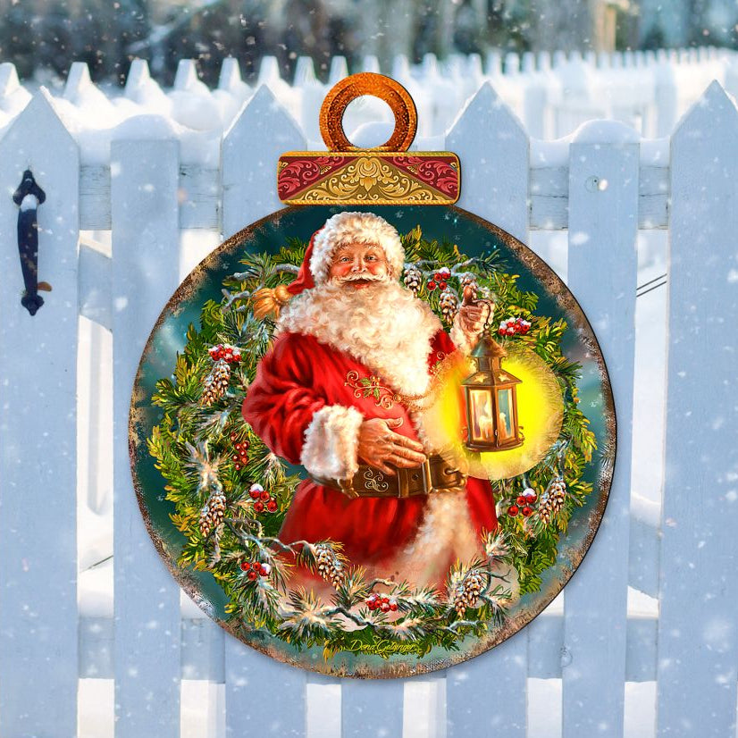 Vintage Santa Christmas Door Decor