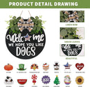 Halloween & Autumn Interchangeable Wooden Welcome Sign