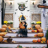 Halloween & Autumn Interchangeable Wooden Welcome Sign