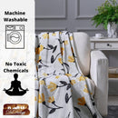 Yellow Fleur Soft Plush Fleece Blanket