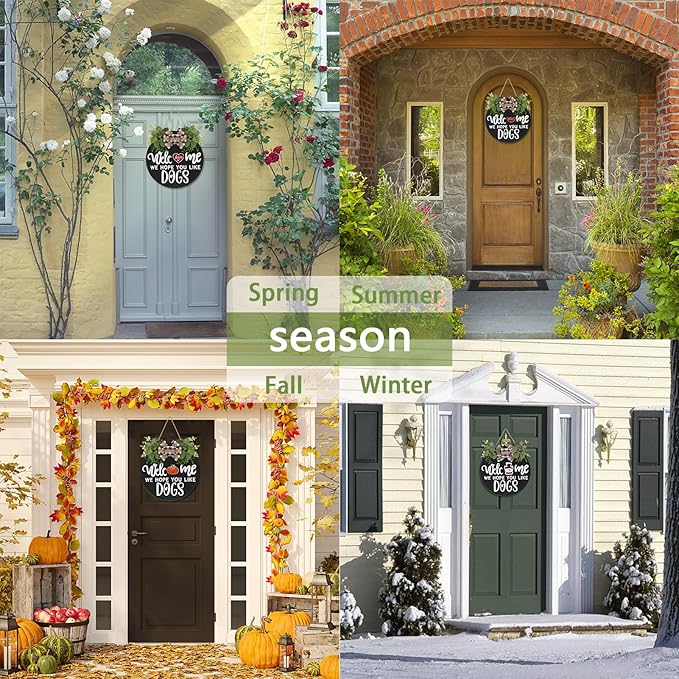 Halloween & Autumn Interchangeable Wooden Welcome Sign