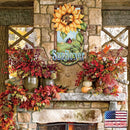 Sunflower Farms Fall Wood Door Sign