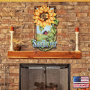 Sunflower Farms Fall Wood Door Sign