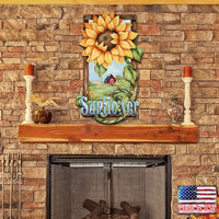 Sunflower Farms Fall Wood Door Sign