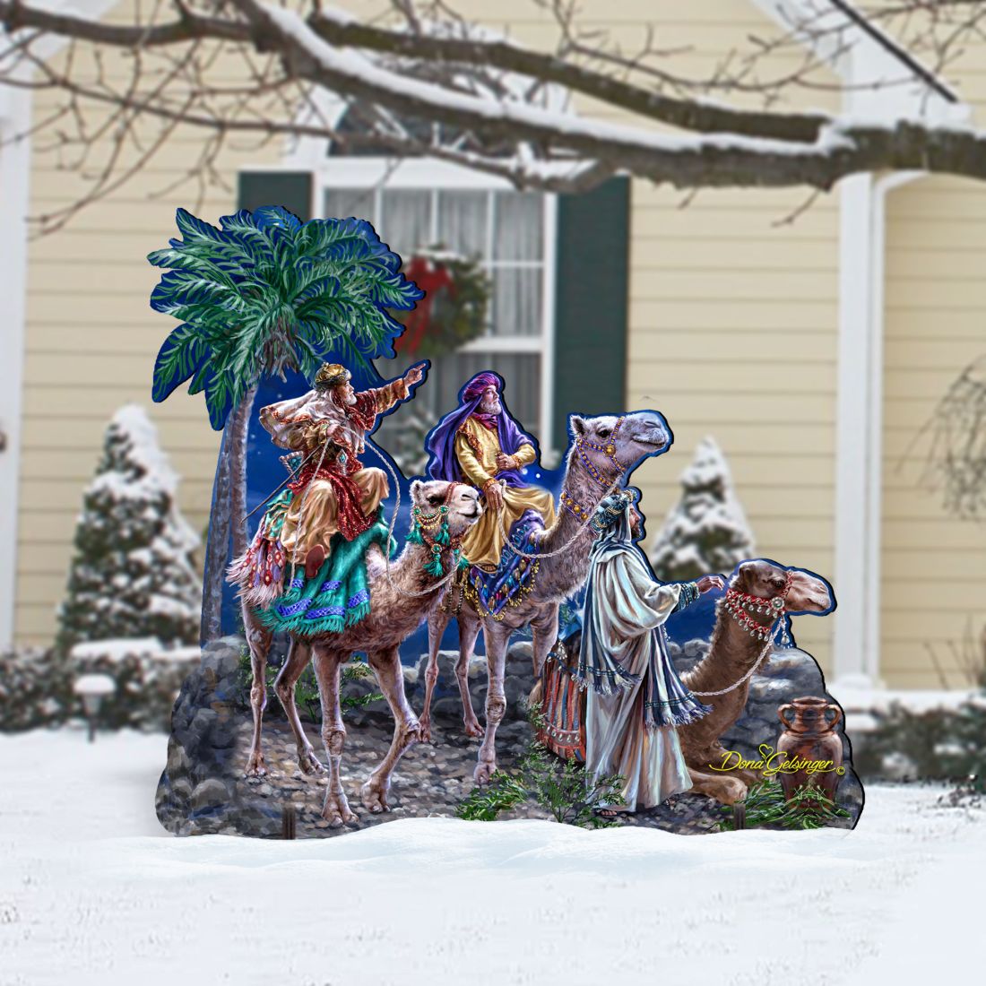 Christmas Nativity Set Lawn Art - 3 Pieces