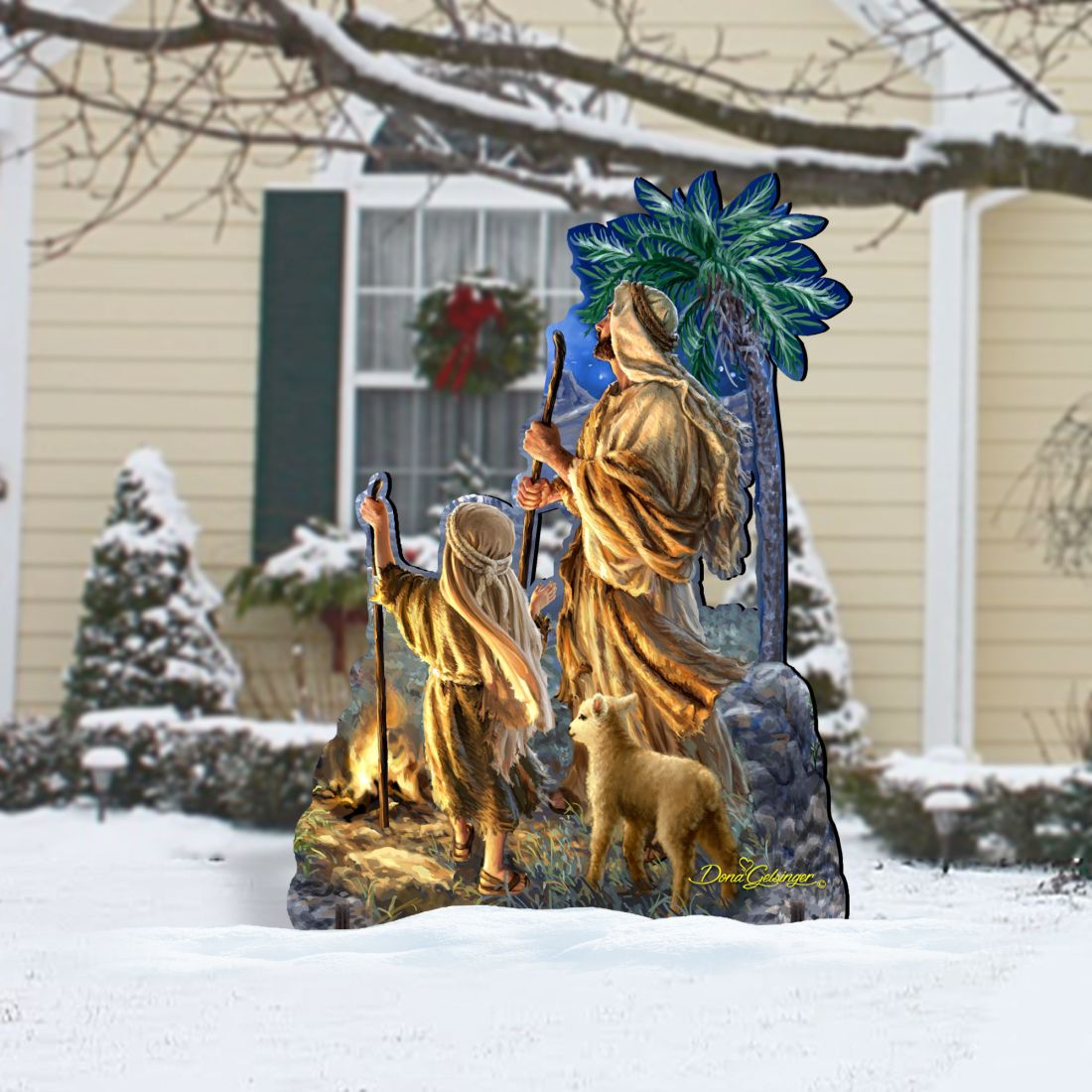 Christmas Nativity Set Lawn Art - 3 Pieces