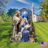 Christmas Nativity Set Lawn Art - 3 Pieces