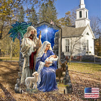 Christmas Nativity Set Lawn Art - 3 Pieces