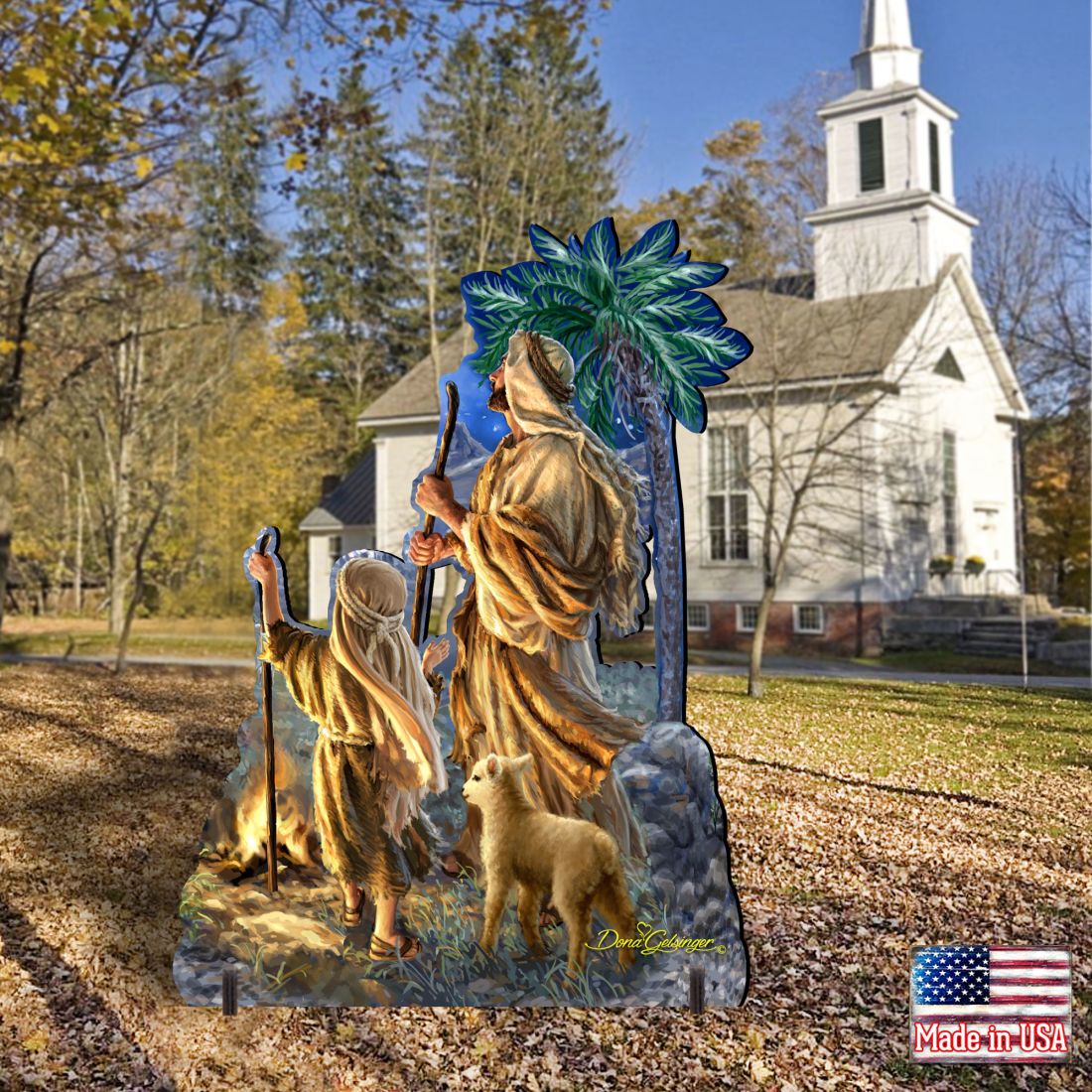 Christmas Nativity Set Lawn Art - 3 Pieces