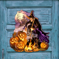 All Hallows Eve Wood Door Art