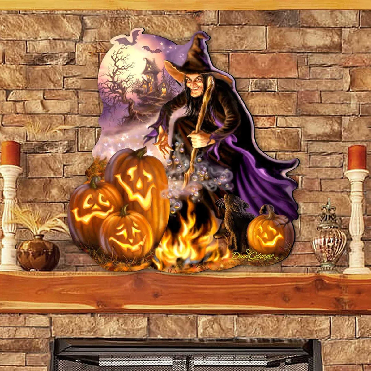 All Hallows Eve Wood Door Art