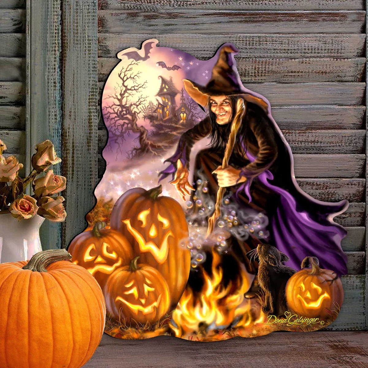 All Hallows Eve Wood Door Art