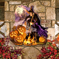 All Hallows Eve Wood Door Art
