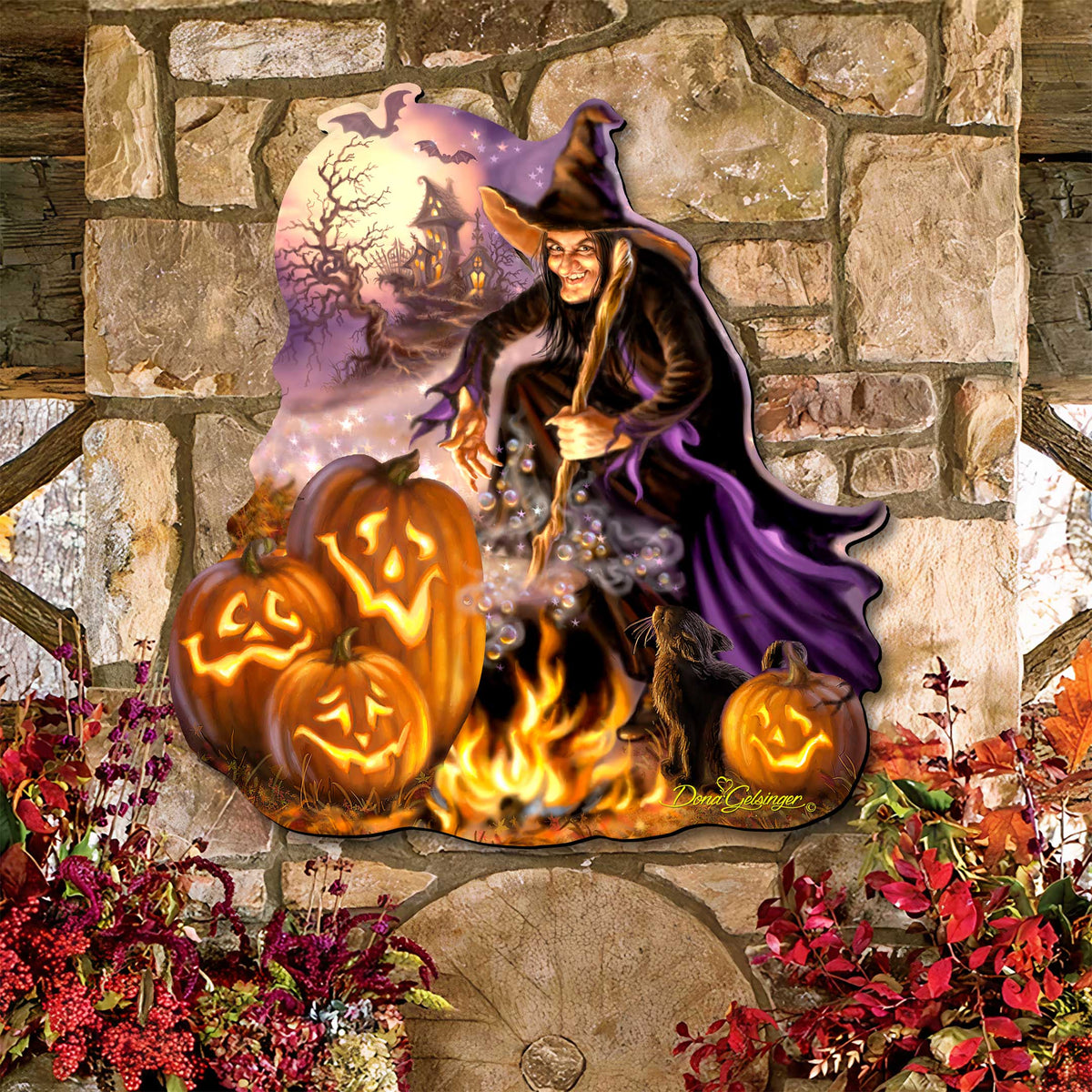 All Hallows Eve Wood Door Art