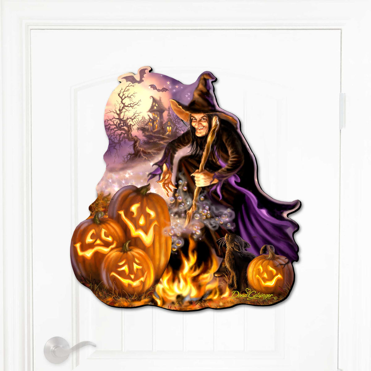 All Hallows Eve Wood Door Art