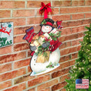 Farmhouse Snowman Door Hanger