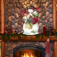 Farmhouse Snowman Door Hanger