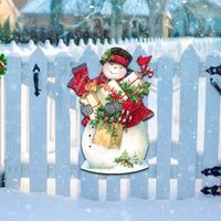 Farmhouse Snowman Door Hanger