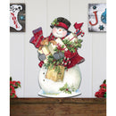 Farmhouse Snowman Door Hanger