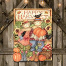 Happy Harvest Halloween Couple Door Decor by Susan Winget - Thanksgiving Halloween Decor - 8471203H-SW