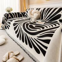 Versatile Chenille Sofa Cover - Pet-Friendly, Orange Dog Couch Cover