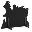 Skeleton Warlock & Black Cats Freestanding Wood Yard Decor