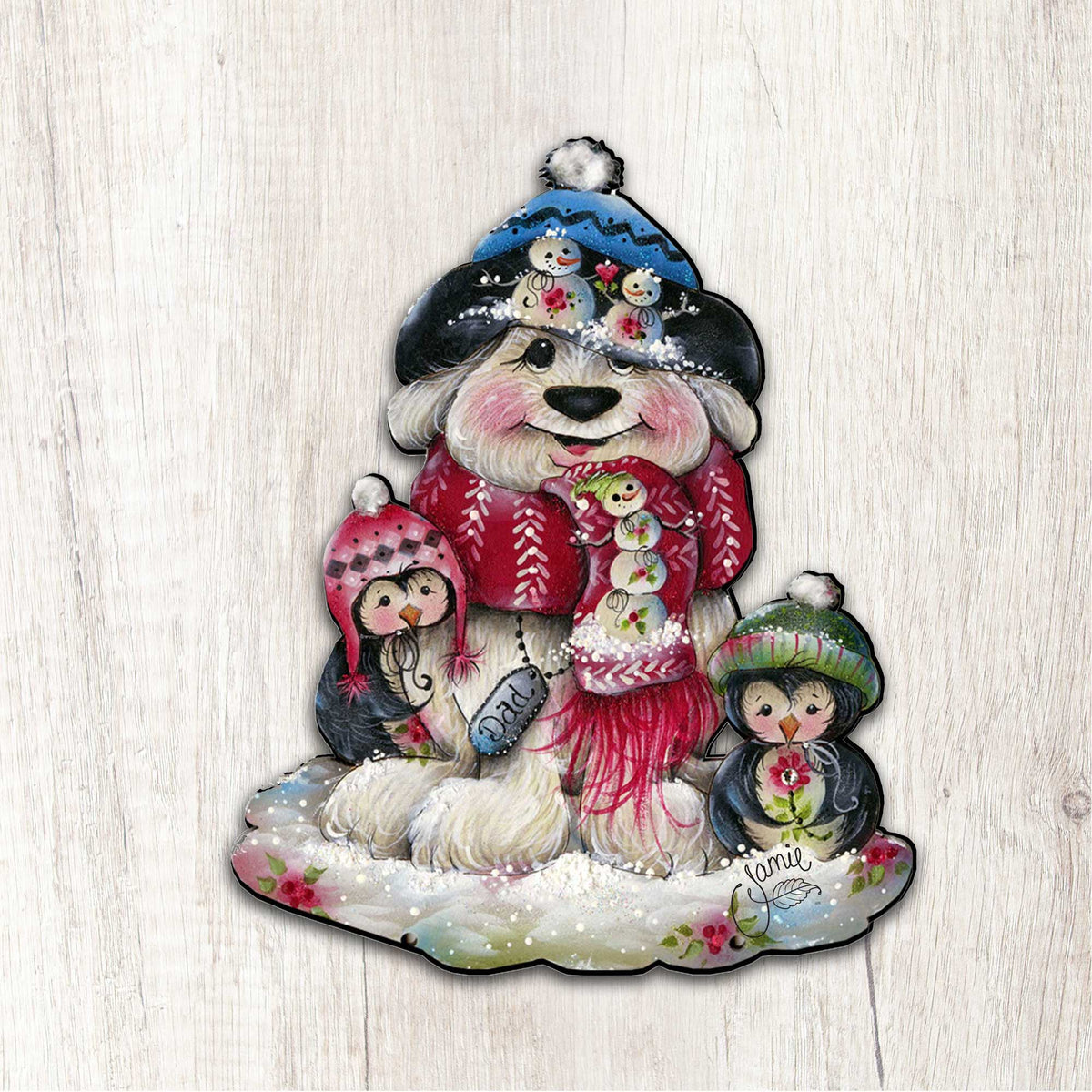 Puppy Dog & Penguins Door Hanger