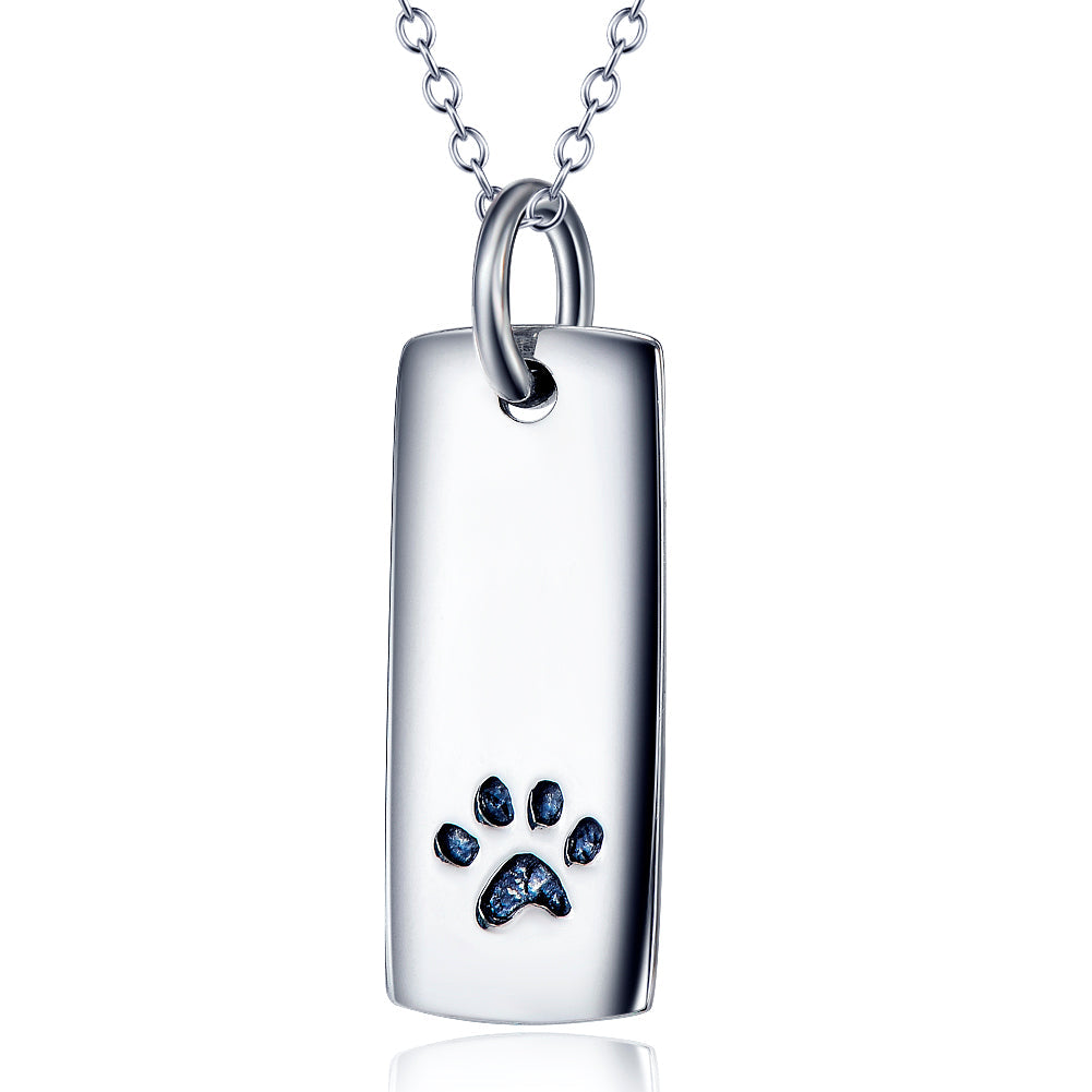 Paw Print Tag Necklace