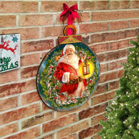 Vintage Santa Christmas Door Decor