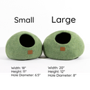 Merino Wool Cat Cave Bed