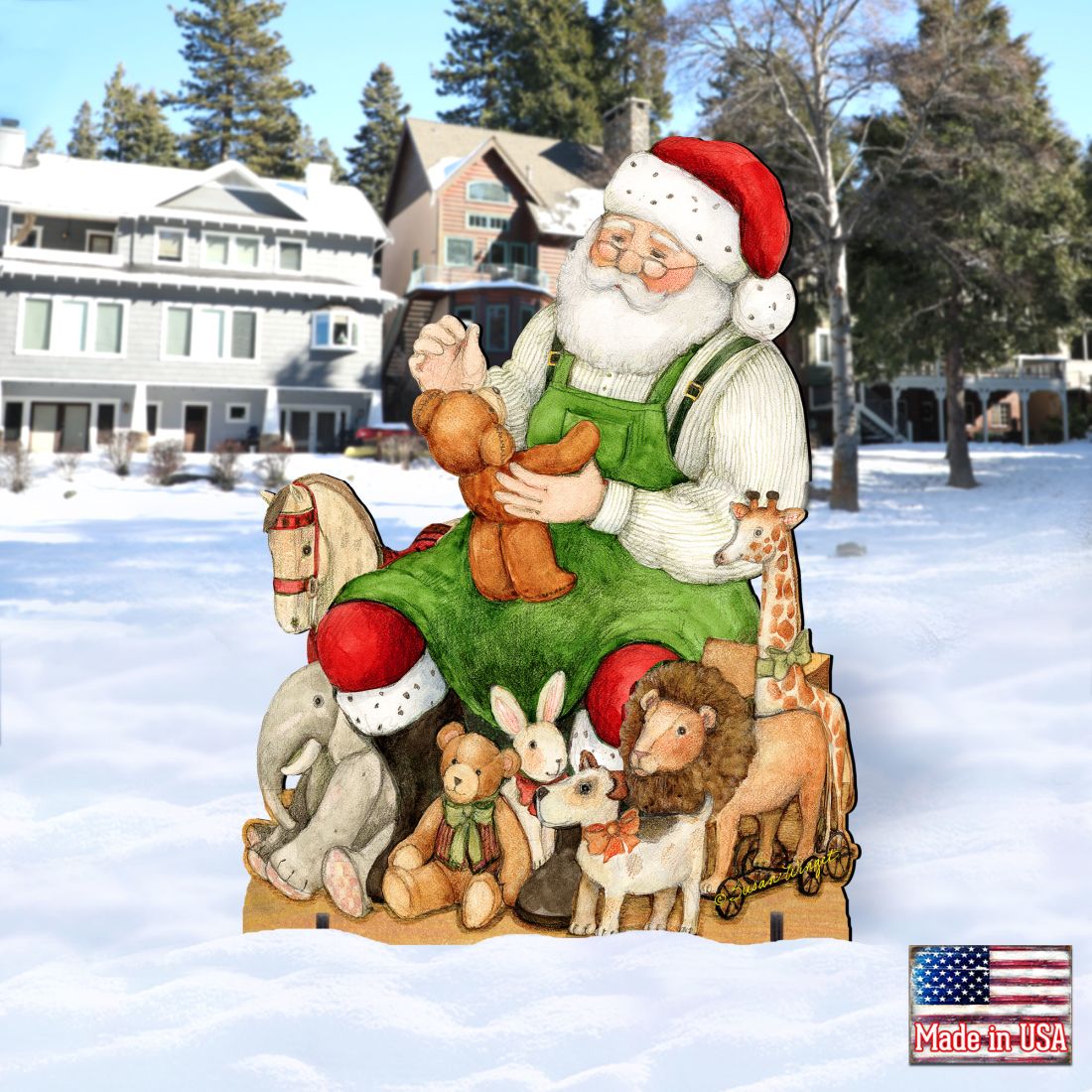 Santa's Workshop Outdoor Yard Decor