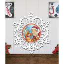Snowflake Santa & Rudolph Reindeer Door Decor