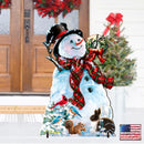 Old-Fashioned Snowman Christmas Lawn Art