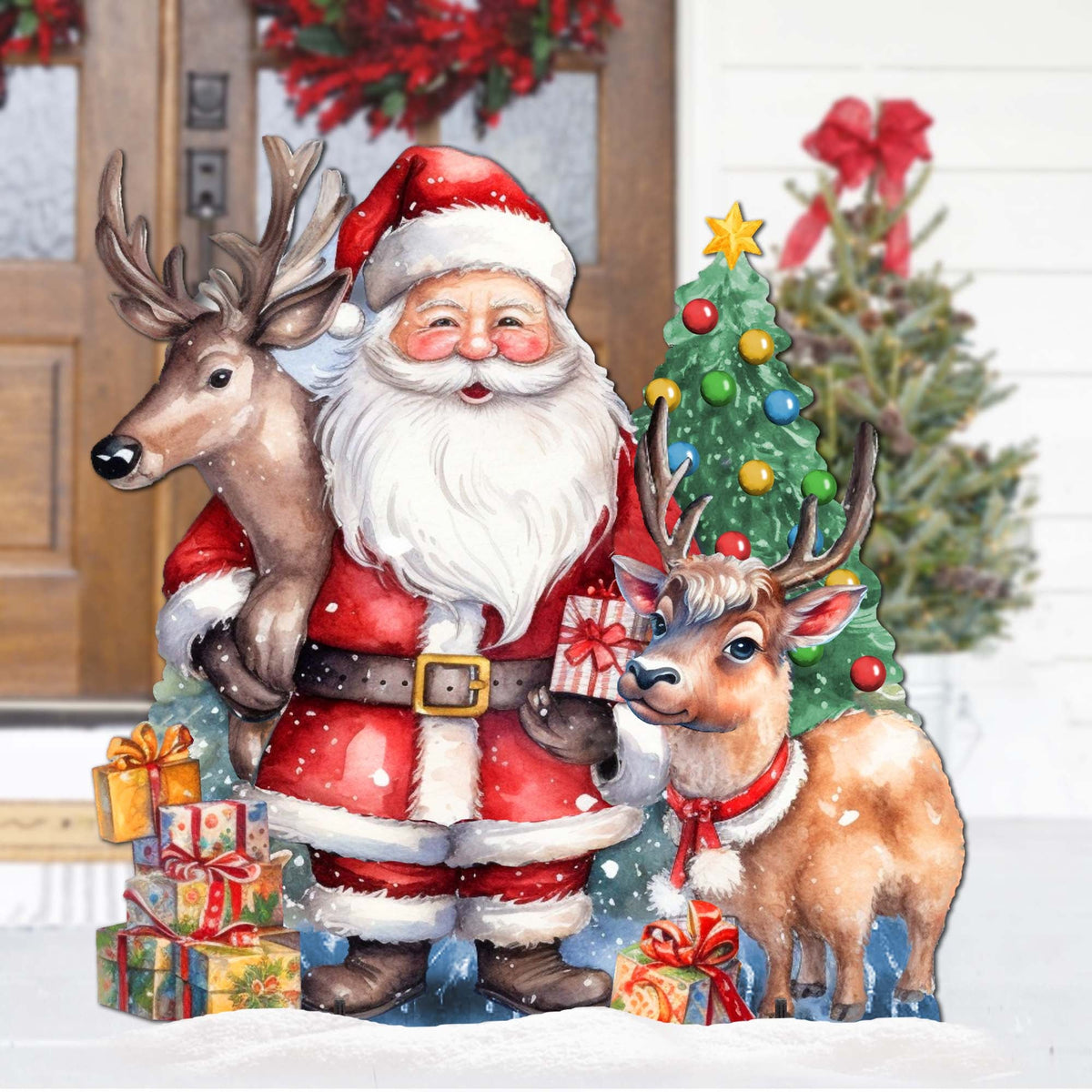 Santa & Reindeer Outdoor Decor