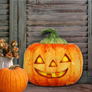 Halloween Jack 'o Lantern Wood Door Art