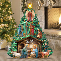 Nativity, Wise Men & Angel Christmas Tree Yard Decor
