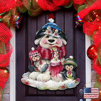 Puppy Dog & Penguins Door Hanger