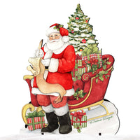 Santa & His Christmas List Outdoor Yard Sign