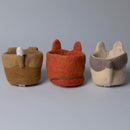 Hand-Felted Cat & Dog  Planters