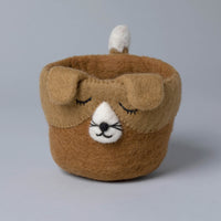 Hand-Felted Cat & Dog  Planters