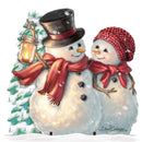 Vintage Snowman & Snowlady Lawn Art