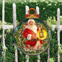 Vintage Santa Christmas Door Decor