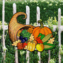 Thanksgiving Cornucopia Wooden Door Art